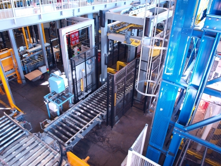 Bottling and packing plant at the Budvar brewery, Ceske Budejovice, Czech Republicのeditorial素材