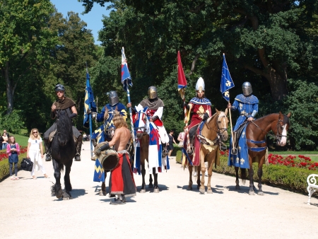 Historical reenactment at Hluboka nad Vltavou castle, Czech Republicのeditorial素材