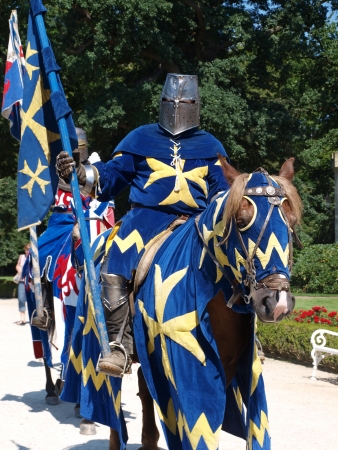 Historical reenactment at Hluboka nad Vltavou castle, Czech Republicのeditorial素材