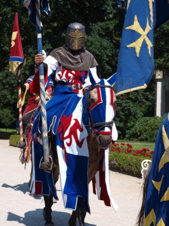 Historical reenactment at Hluboka nad Vltavou castle, Czech Republicのeditorial素材