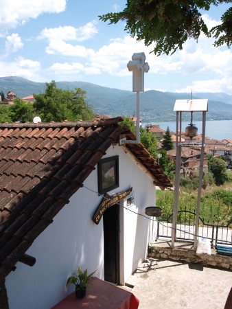 Small Orthodox church, Ohrid, Macedoniaのeditorial素材