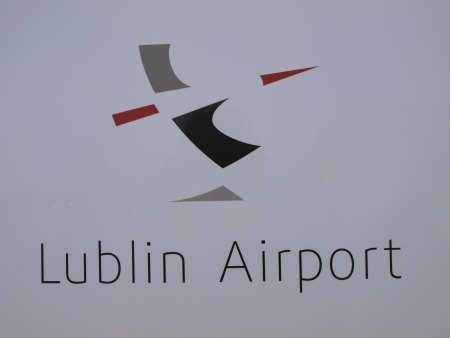 Logo of the new Lublin Airport, Swidnik, Polandのeditorial素材
