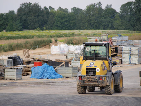 The building site of Lublin ring road, Lublin, Poland, August 3rd 2014