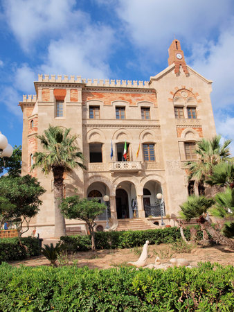 Palace of the Florio family, Favignana, Sicily, Italyのeditorial素材