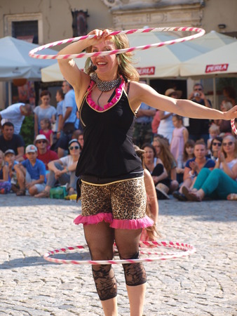 The performance of Pina Polar during the summer Festival of Circus Art Carnaval Fine-Champions 23rd-26th July 2015 Lublin, Poland, July 24th 2015のeditorial素材