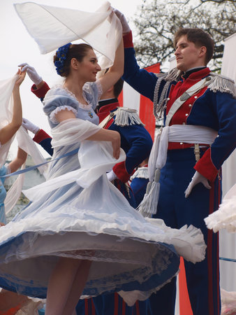 Traditional outfits from times of Duchy of Warsaw, celebrations of the Constitution of May 3rd 1791,...