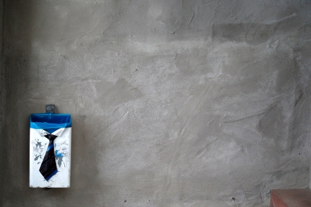 dustbin inthe wallの写真素材