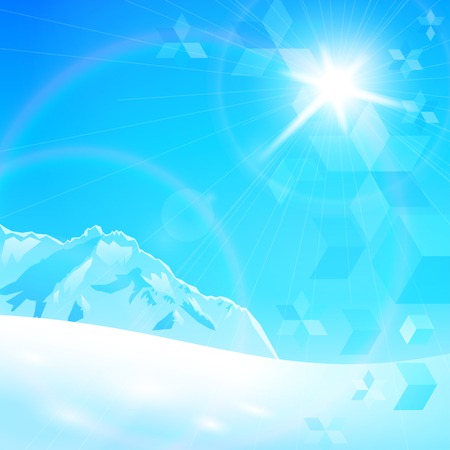 Winter Landscape illustrationのイラスト素材