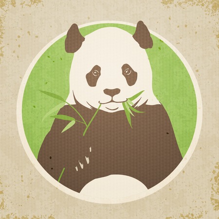 Panda Bear Vector illustrationのイラスト素材