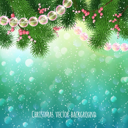 Realistic Christmas background. のイラスト素材