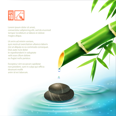 Spa Background with bamboo. Vector illustration, eps10.のイラスト素材