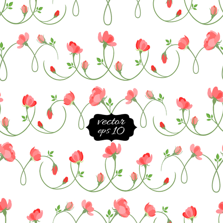 Seamless Floral Pattern with Roses.のイラスト素材