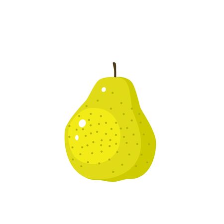 Yellow pear, whole fruit.のイラスト素材