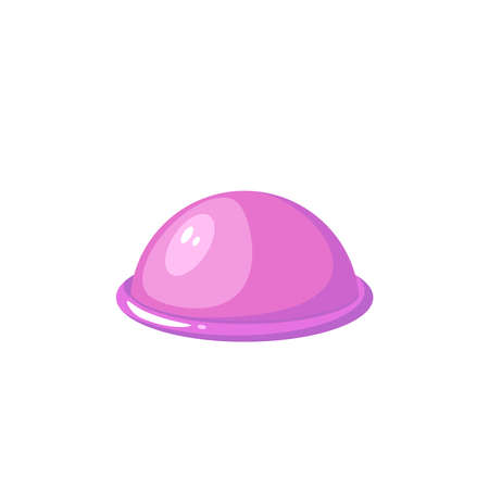 Methods of birth control: diaphragm contraceptive. Vector illustration cartoon flat icon isolated on white background.のイラスト素材