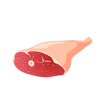 Whole leg, ham. Pork shank.のイラスト素材