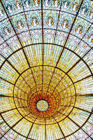 Palau Musica Catalana at Barcelona is one of the most famous concert halls of the worldのeditorial素材