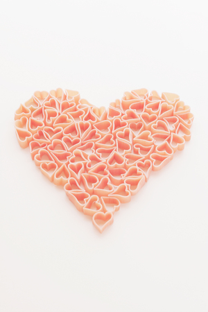 Heart Shaped Pastaの写真素材