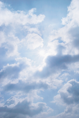 sun and cloudsの写真素材