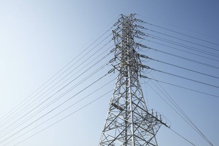 Wires and towerの写真素材