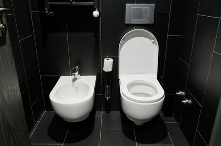 White urinal of the toilet