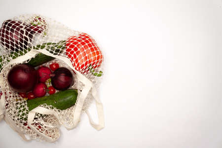 Vegetables and Fruits on white backgroundの写真素材