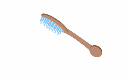 Vector illustration, a woman's hair comb is suitable for use as a barber shop business symbol, isolated White background.のイラスト素材