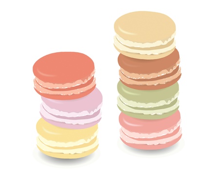 colorful macaroonsのイラスト素材