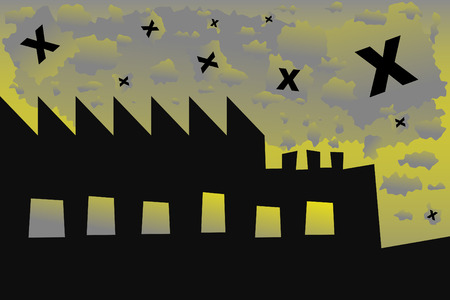 Vector illustration of industry activitiesのイラスト素材