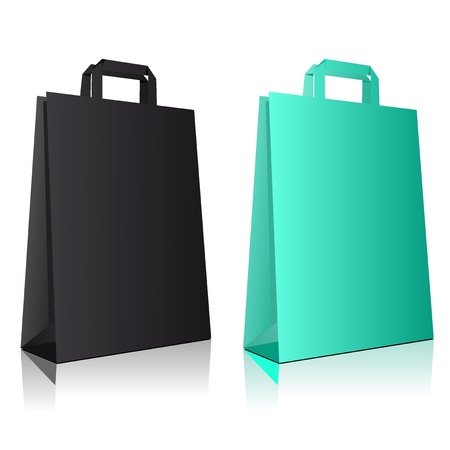 Vector illustration of colored bagsのイラスト素材