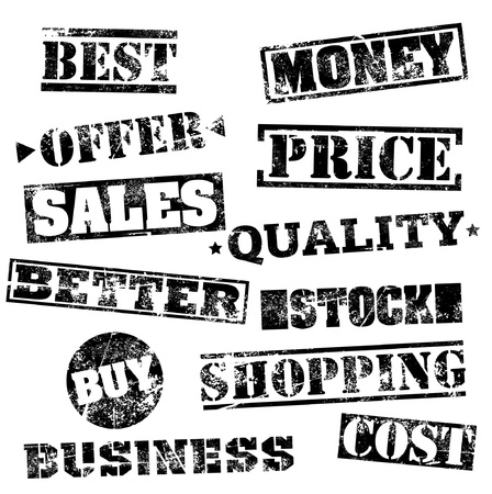 Vector illustration of prints with scratchesのイラスト素材