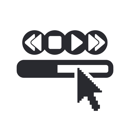 Vector illustration of single isolated player iconのイラスト素材