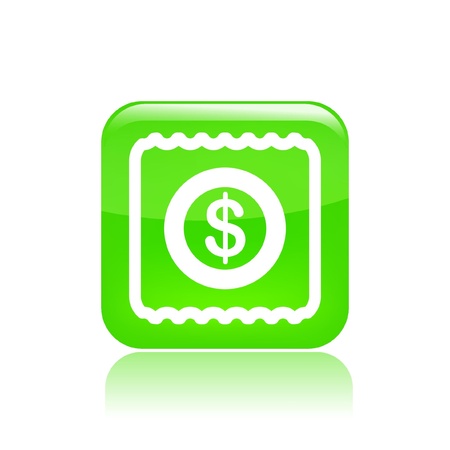 Vector illustration of single isolated vector cash iconのイラスト素材
