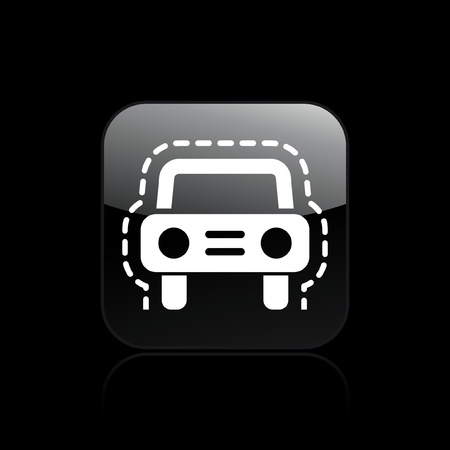 Vector illustration of vehicle insurance protection single isolated iconのイラスト素材