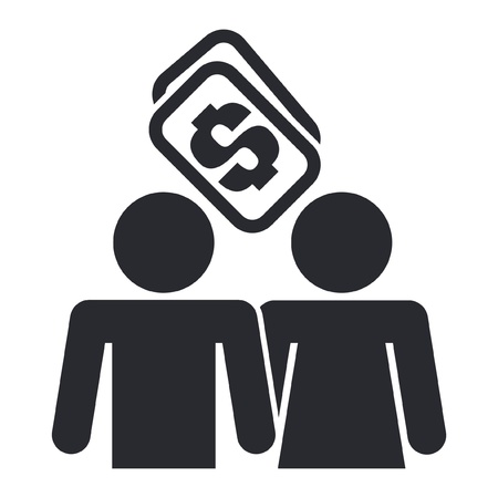 Vector illustration of single isolated prostitution concept iconのイラスト素材