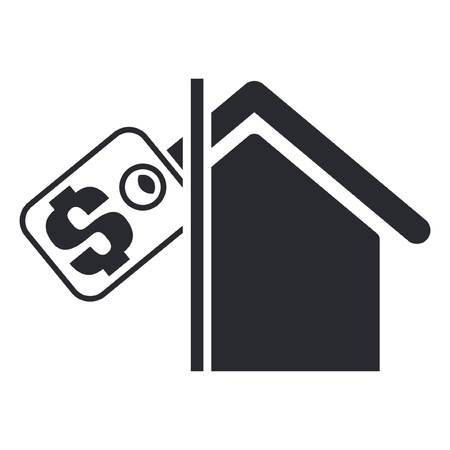 Vector illustration of single isolated real estate iconのイラスト素材