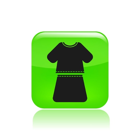 Vector illustration of single isolated girl dress iconのイラスト素材