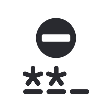 Vector illustration of single isolated password iconのイラスト素材