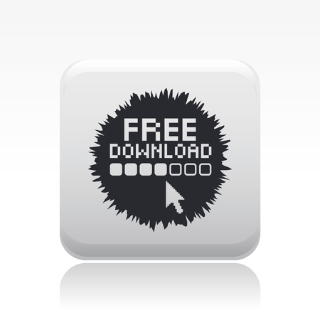 Vector illustration of single isolated free download iconのイラスト素材