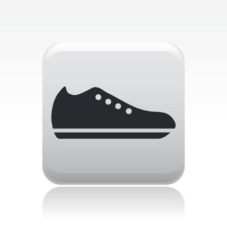 Vector illustration of single isolated shoe iconのイラスト素材