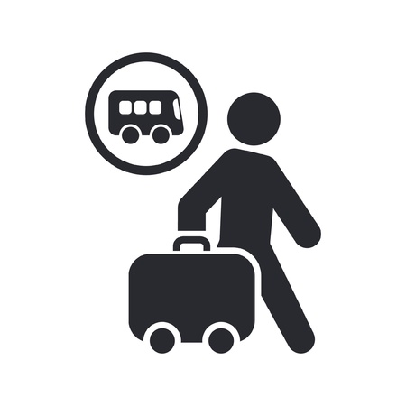 Vector illustration of single isolated travel iconのイラスト素材