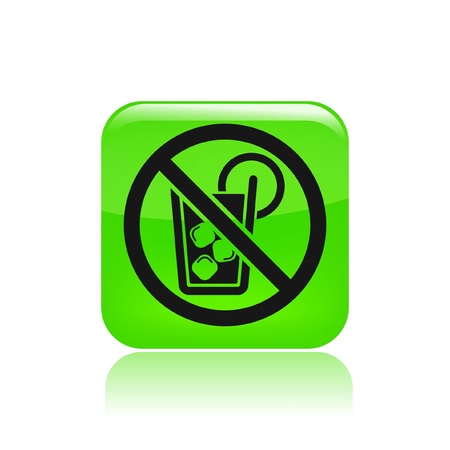 Vector illustration of single isolated no drink icon のイラスト素材