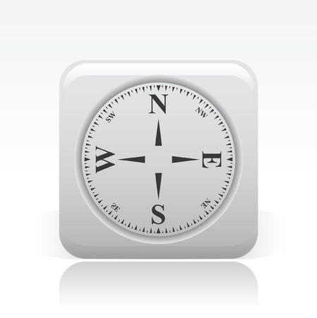 Vector illustration of single isolated compass icon のイラスト素材