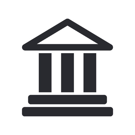 Vector illustration of single isolated temple icon のイラスト素材