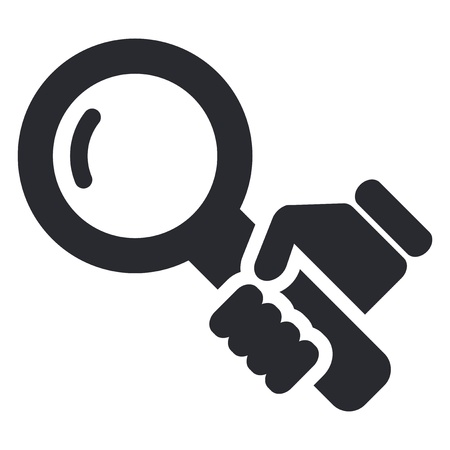 Vector illustration of single isolated magnifier icon のイラスト素材