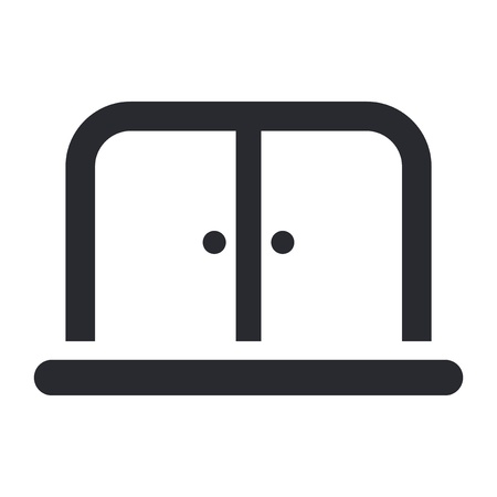 Vector illustration of single isolated doors icon のイラスト素材