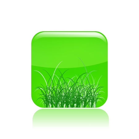 Vector illustration of single isolated grass icon のイラスト素材