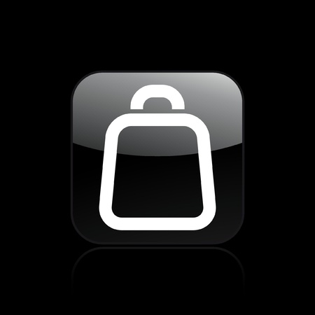 Vector illustration of single isolated bag icon のイラスト素材