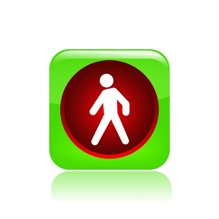 Vector illustration of single isolated traffic light icon のイラスト素材