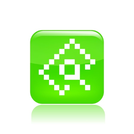 Vector illustration of single isolated pixel computer icon のイラスト素材