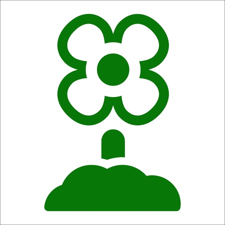 Vector illustration of single isolated flower icon のイラスト素材